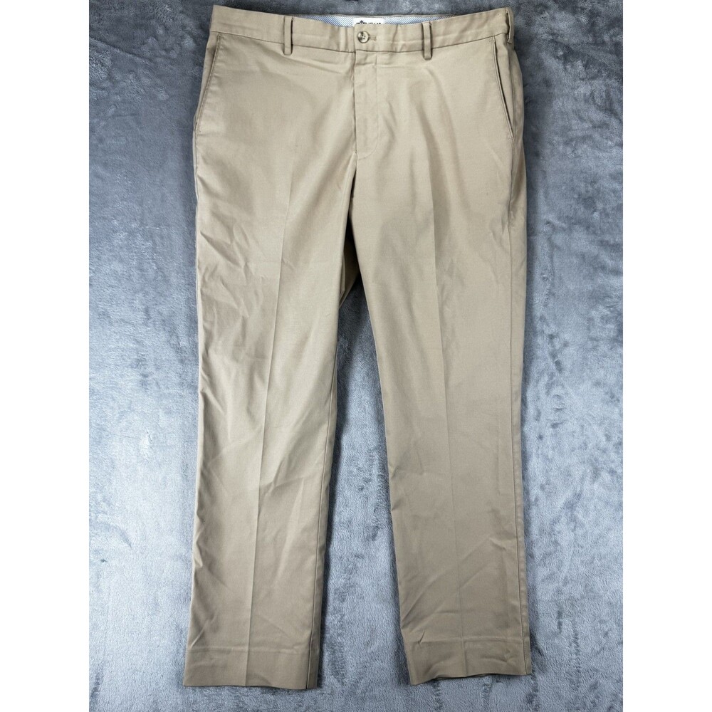 Peter Millar Mens Pants Size 35x30 Tan Flat Front Dress Golf Chino casual